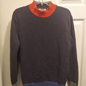 Calvin Klein European Yarn Multi-Color style Short Mock-Neck Pullover Sweater